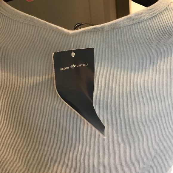NWT Brandy Melville baby blue button crop top - Picture 4 of 4